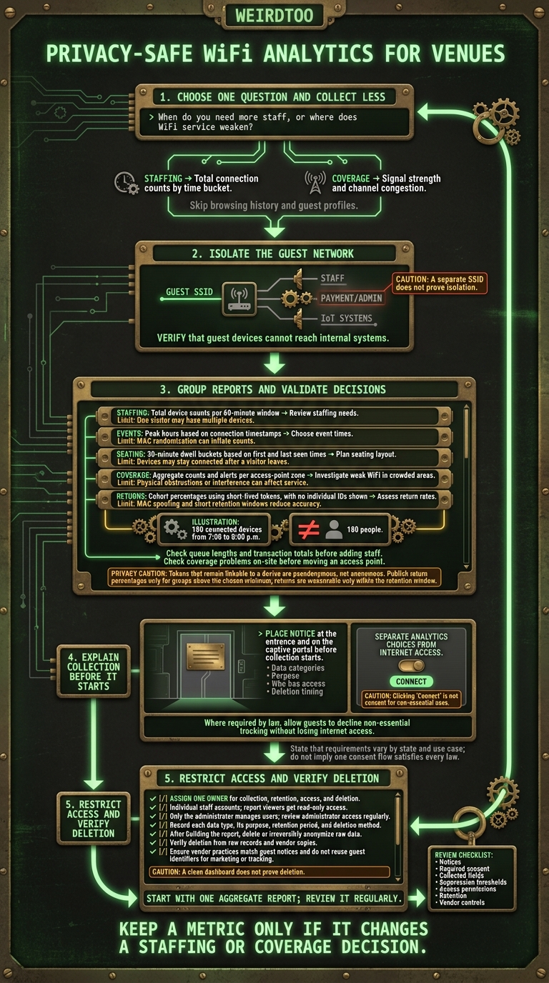 Privacy-Safe WiFi Analytics for Venues