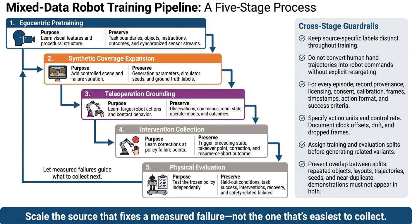 Robot Training: A Mixed-Data Pipeline