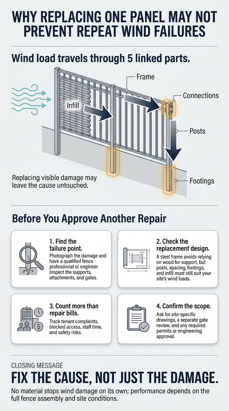 Stop Repeat Fence Wind Damage: Check the Full Support System