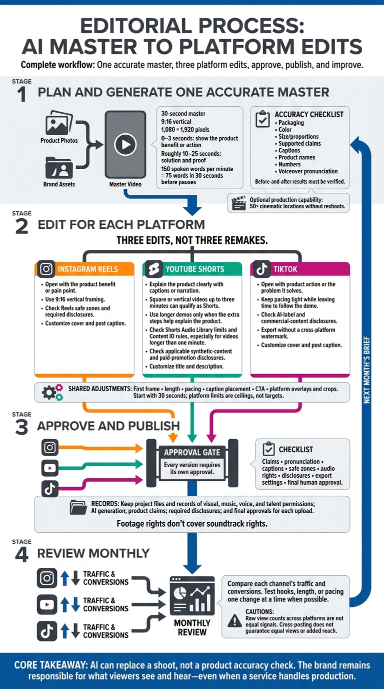 AI Product B-Roll: 1 Master, 3 Platform Edits