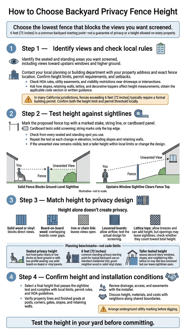How to Choose Backyard Privacy Fence Height