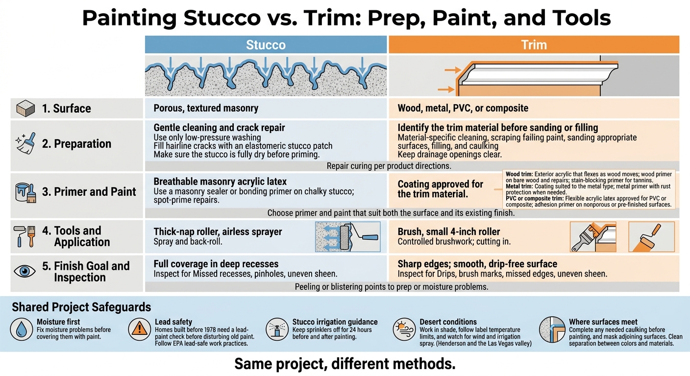 Painting Stucco vs. Trim: Prep, Paint, and Tools