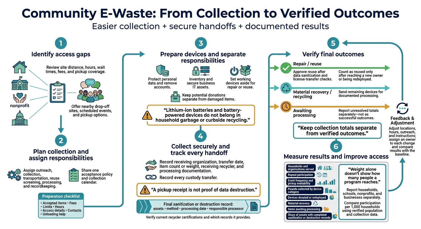 Community E-Waste: From Collection to Verified Outcomes