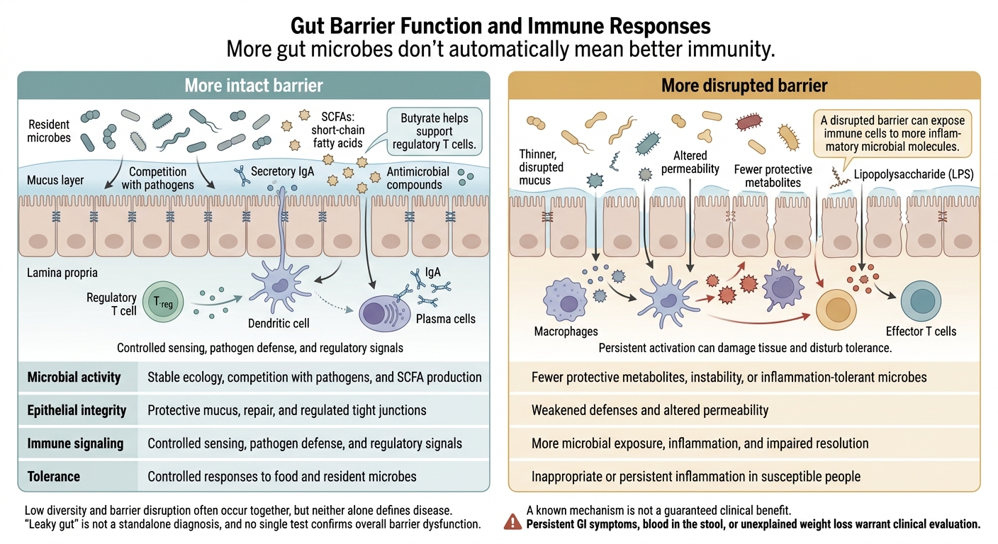 Gut Barrier Function and Immune Responses