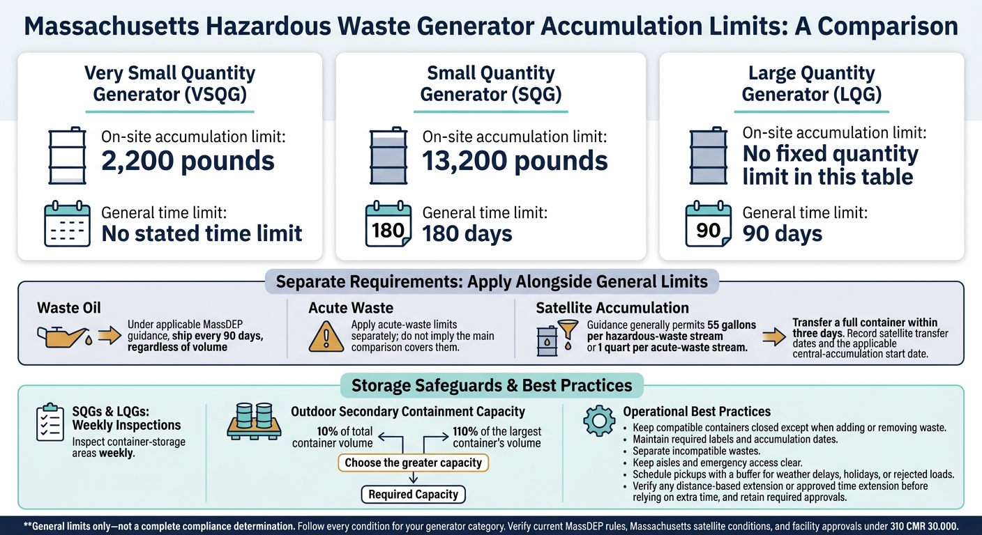 Massachusetts Hazardous Waste Storage Limits