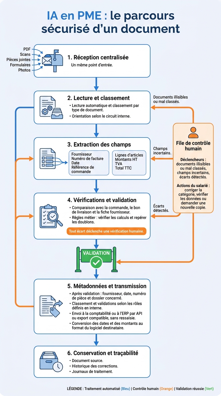IA en PME : le parcours sécurisé d’un document