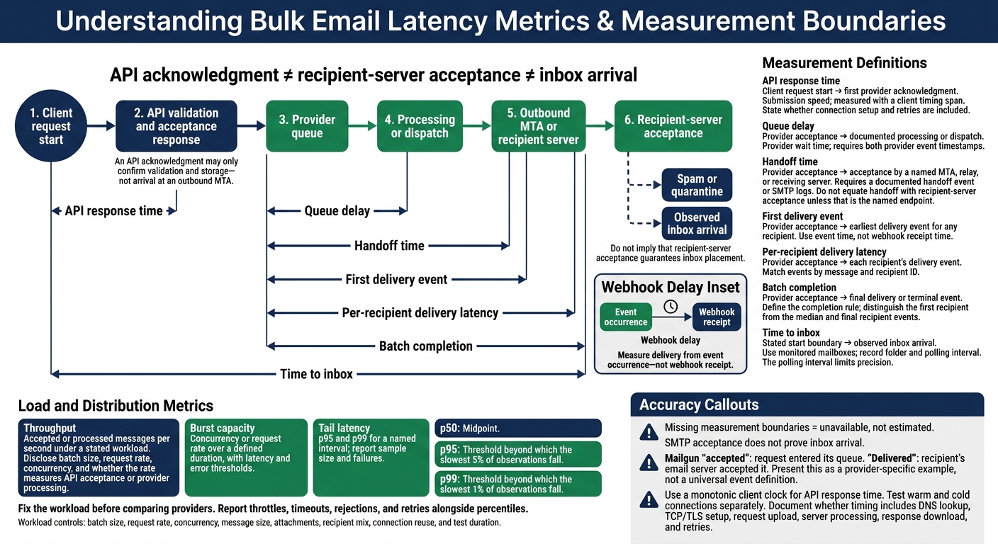 Bulk Email API Latency: Acceptance vs. Delivery