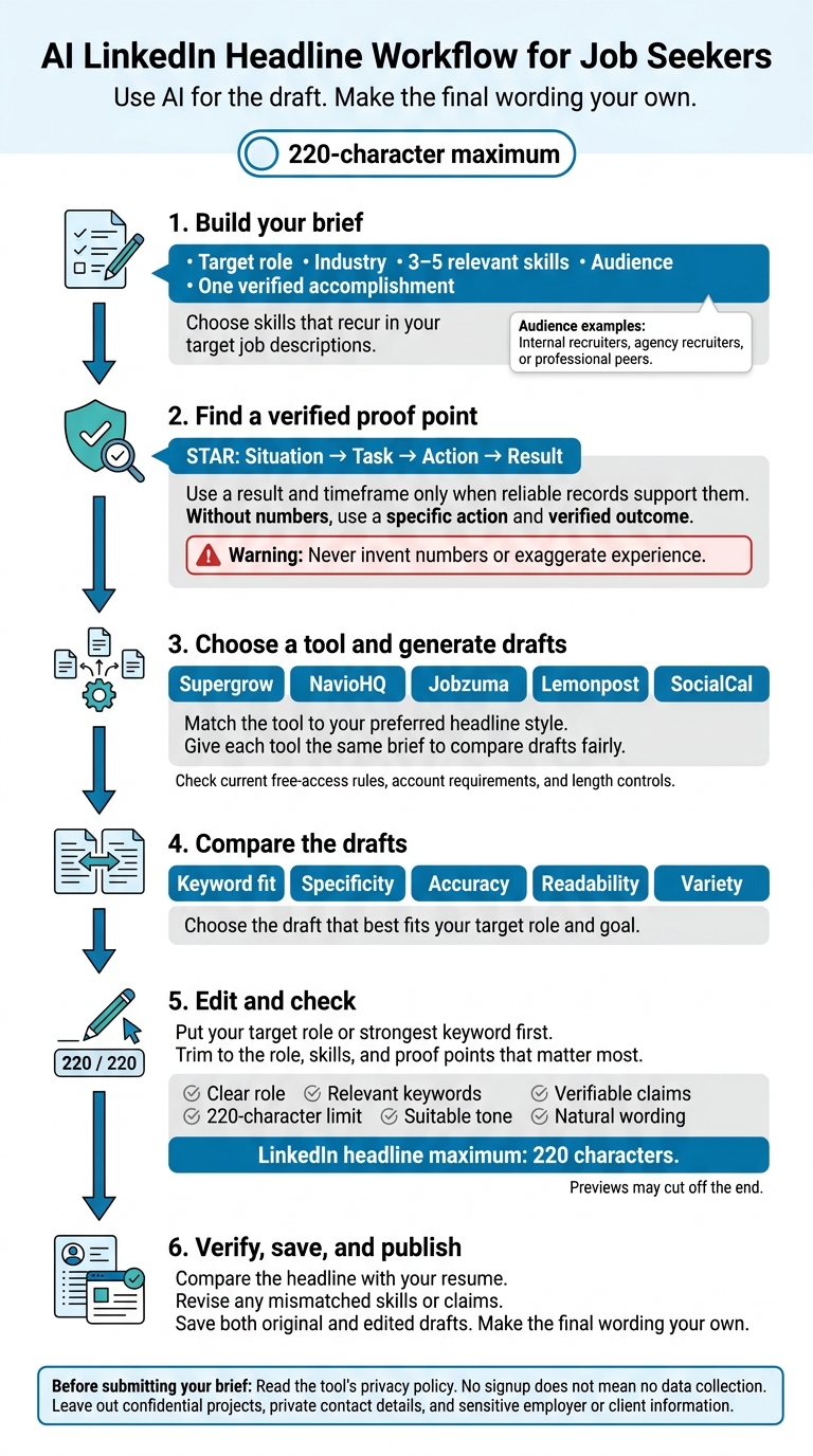 AI LinkedIn Headline Workflow for Job Seekers