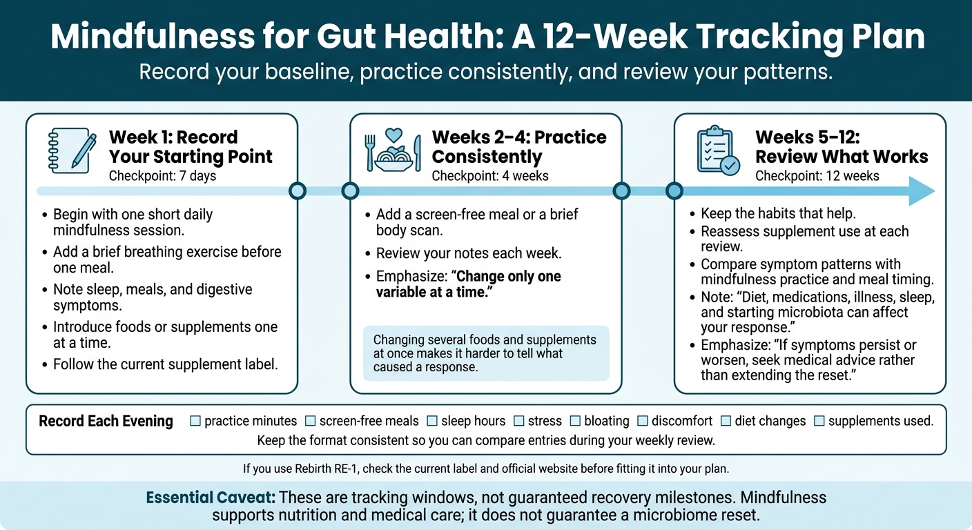 Mindfulness for Gut Health: A 12-Week Tracking Plan