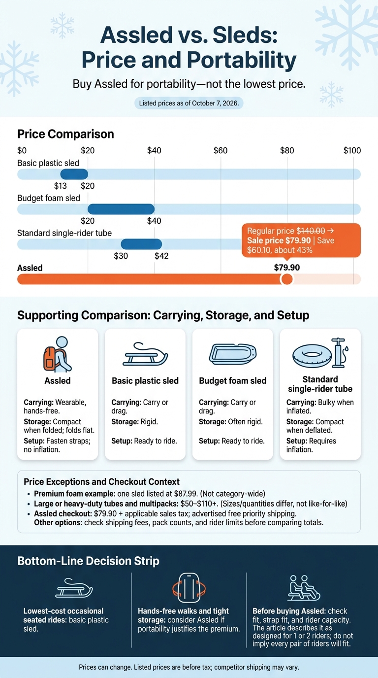 Assled vs. Sleds: Price and Portability