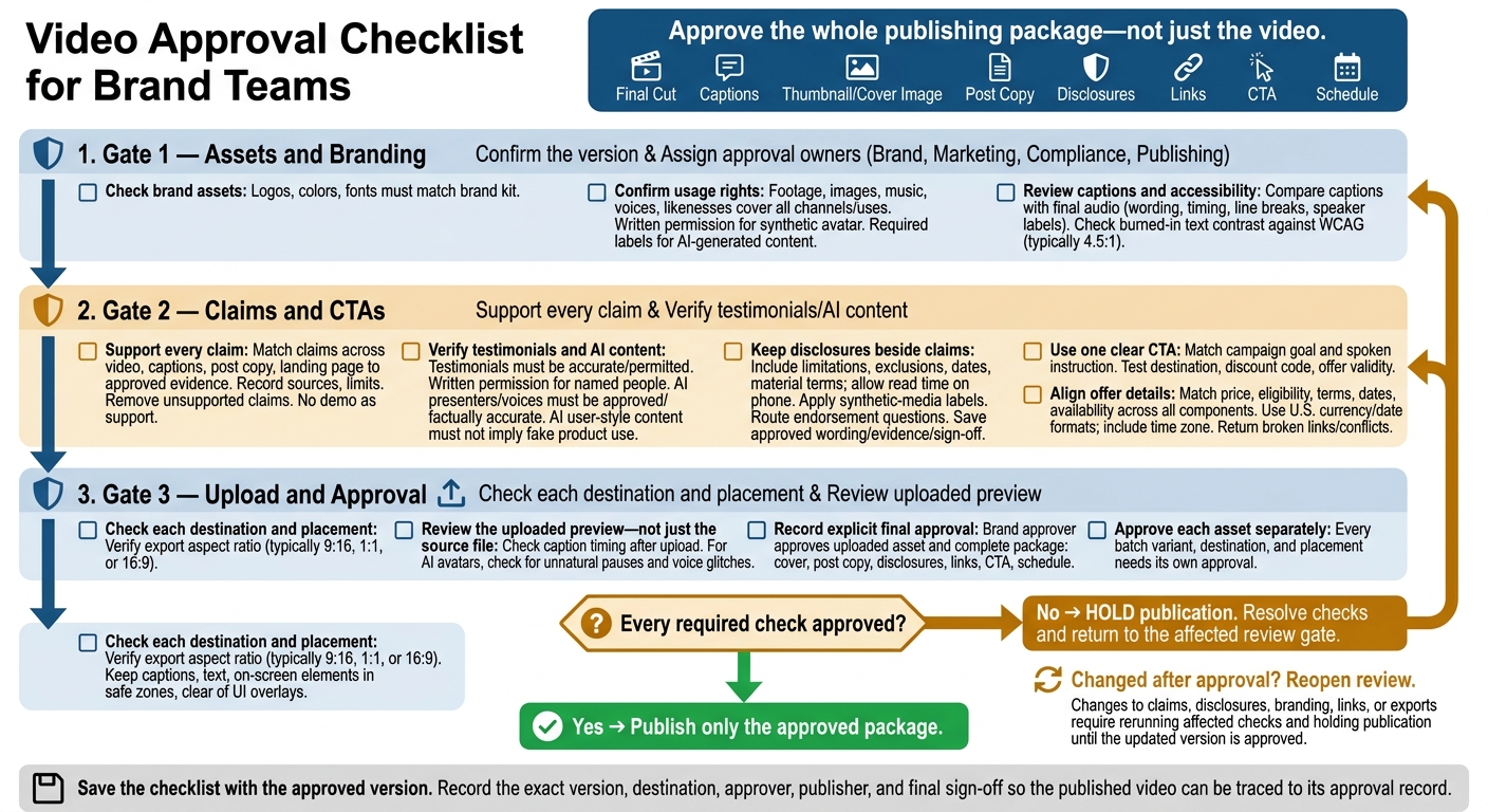Video Approval Checklist for Brand Teams