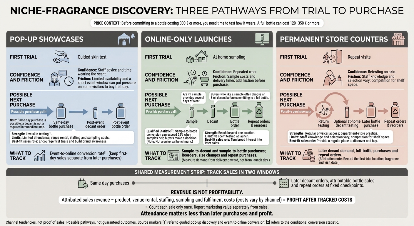 Niche Fragrance Sales: Three Discovery Channels Compared