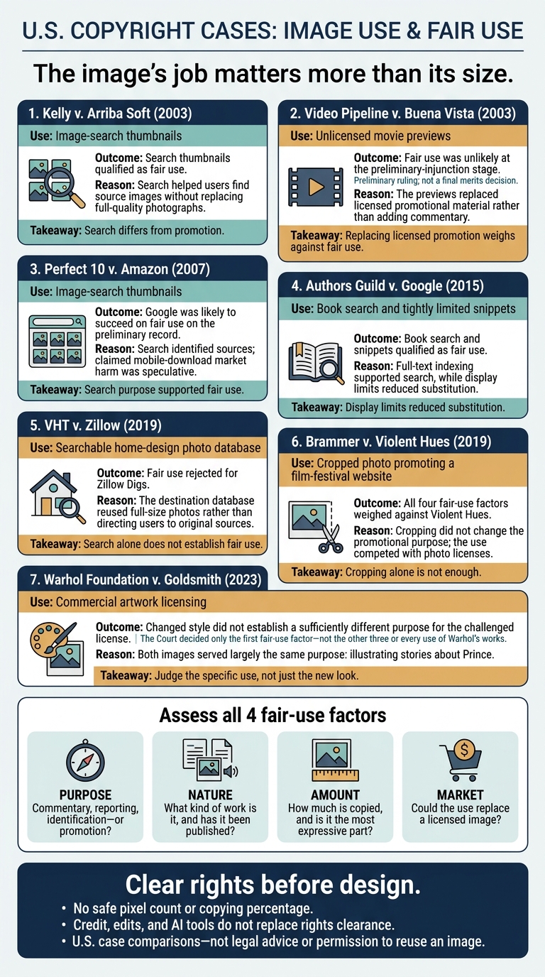 7 Copyright Cases: Purpose Matters More Than Image Size