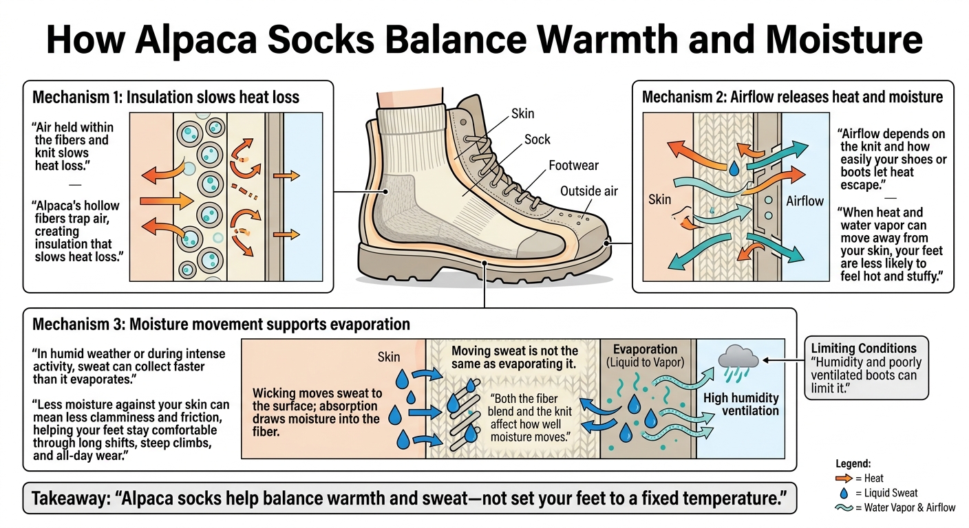 How Alpaca Socks Balance Warmth and Moisture