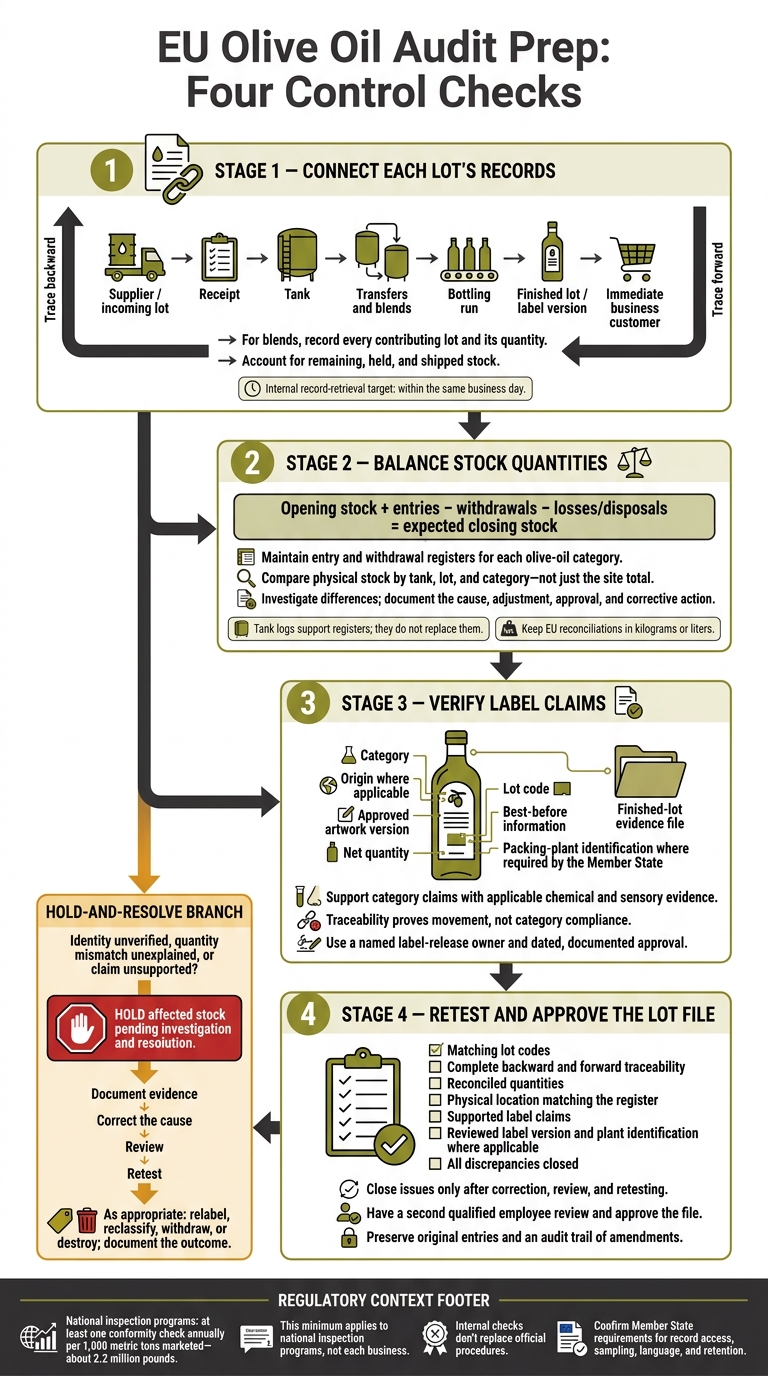 EU Olive Oil Audit Prep: Four Control Checks