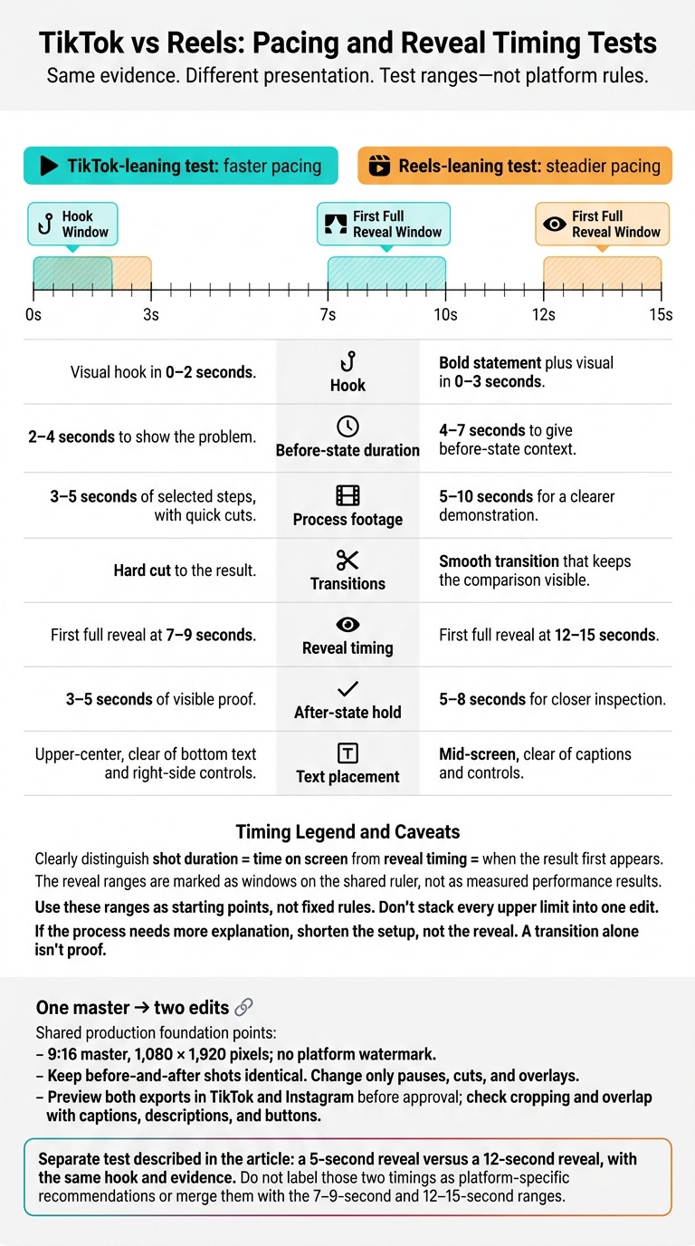 TikTok vs Reels: Pacing and Reveal Timing Tests