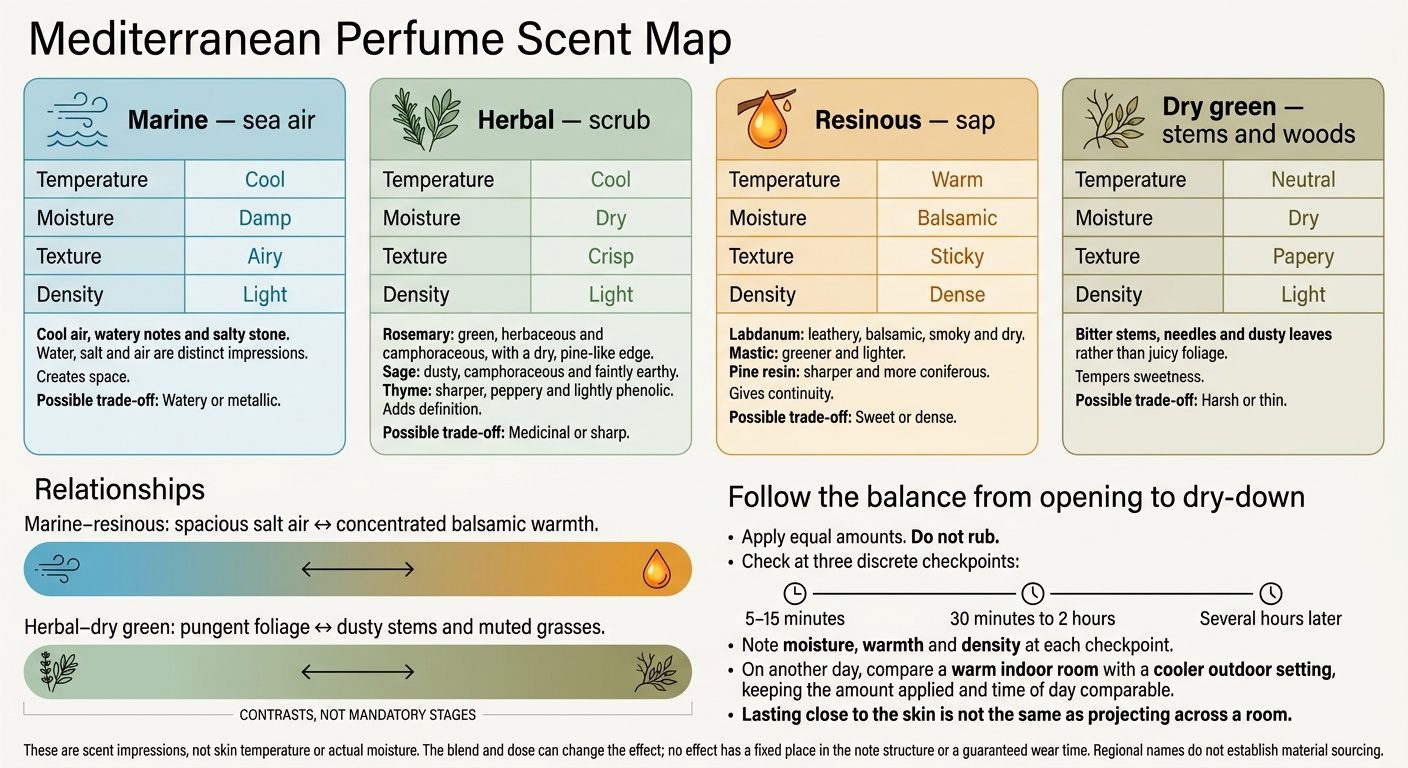 Mediterranean Perfume Scent Map