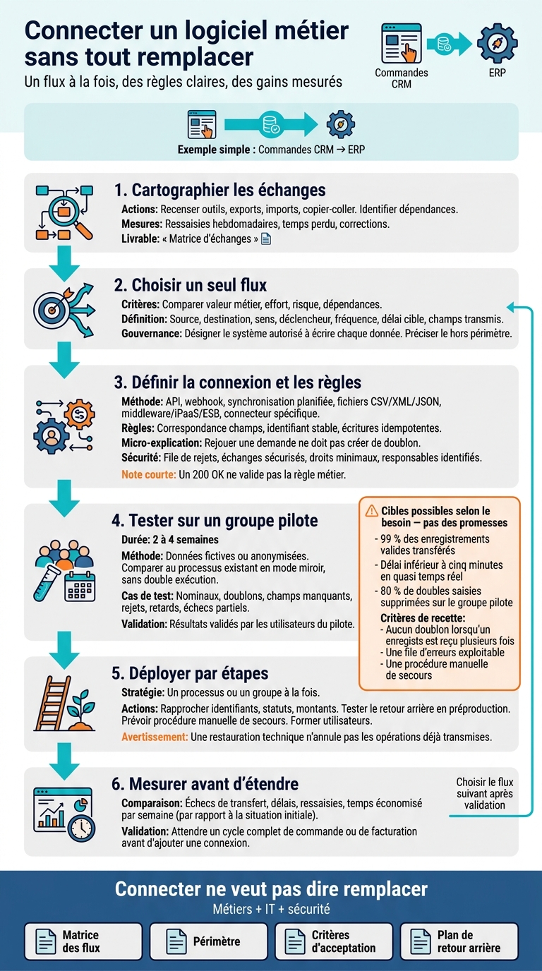Connecter un logiciel métier sans tout remplacer : les étapes