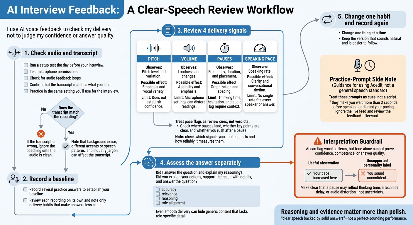 AI Interview Feedback: A Clear-Speech Review Workflow