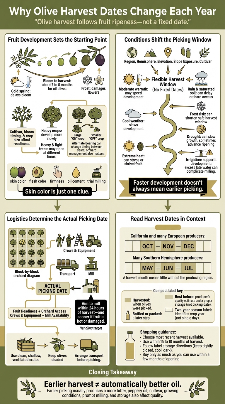 Why Olive Harvest Dates Change Each Year