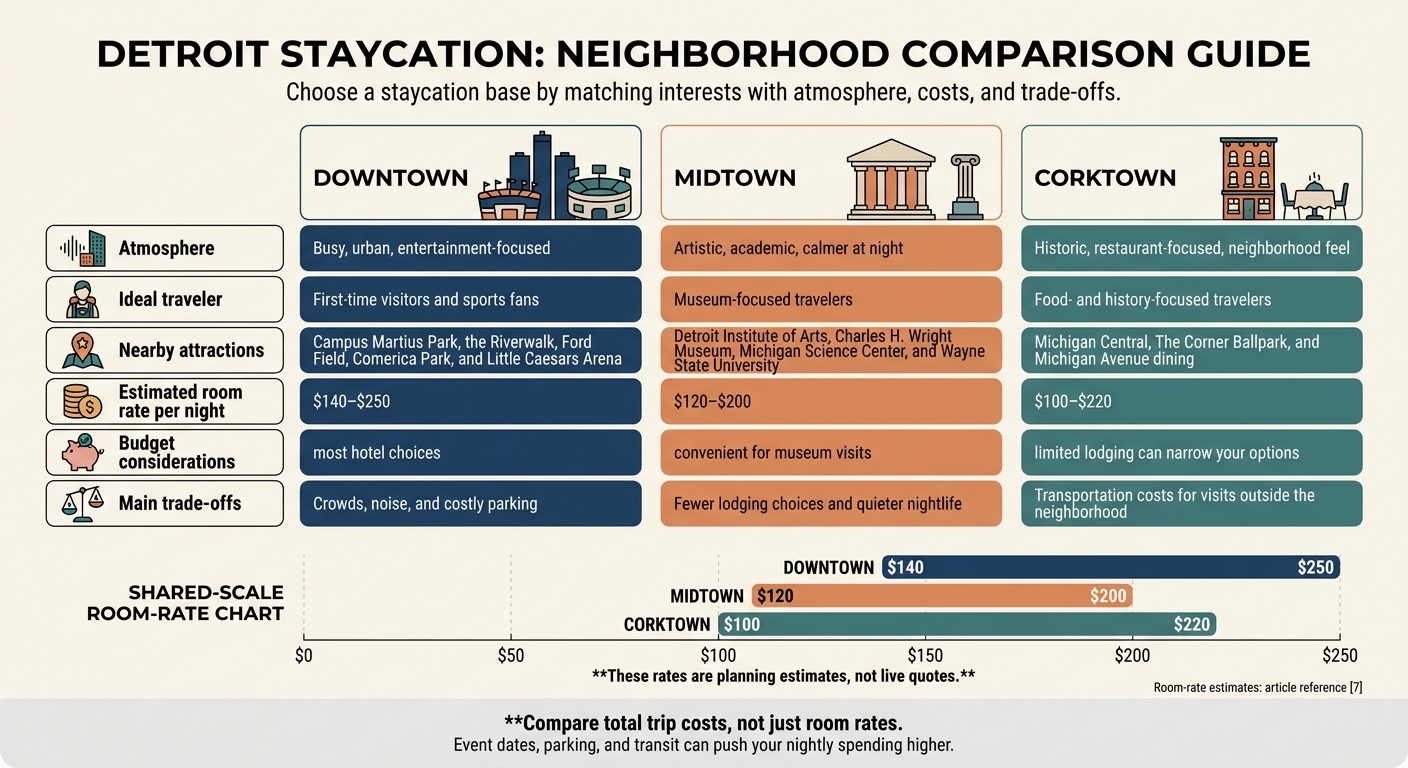 Where to Stay in Detroit: Compare 3 Neighborhoods
