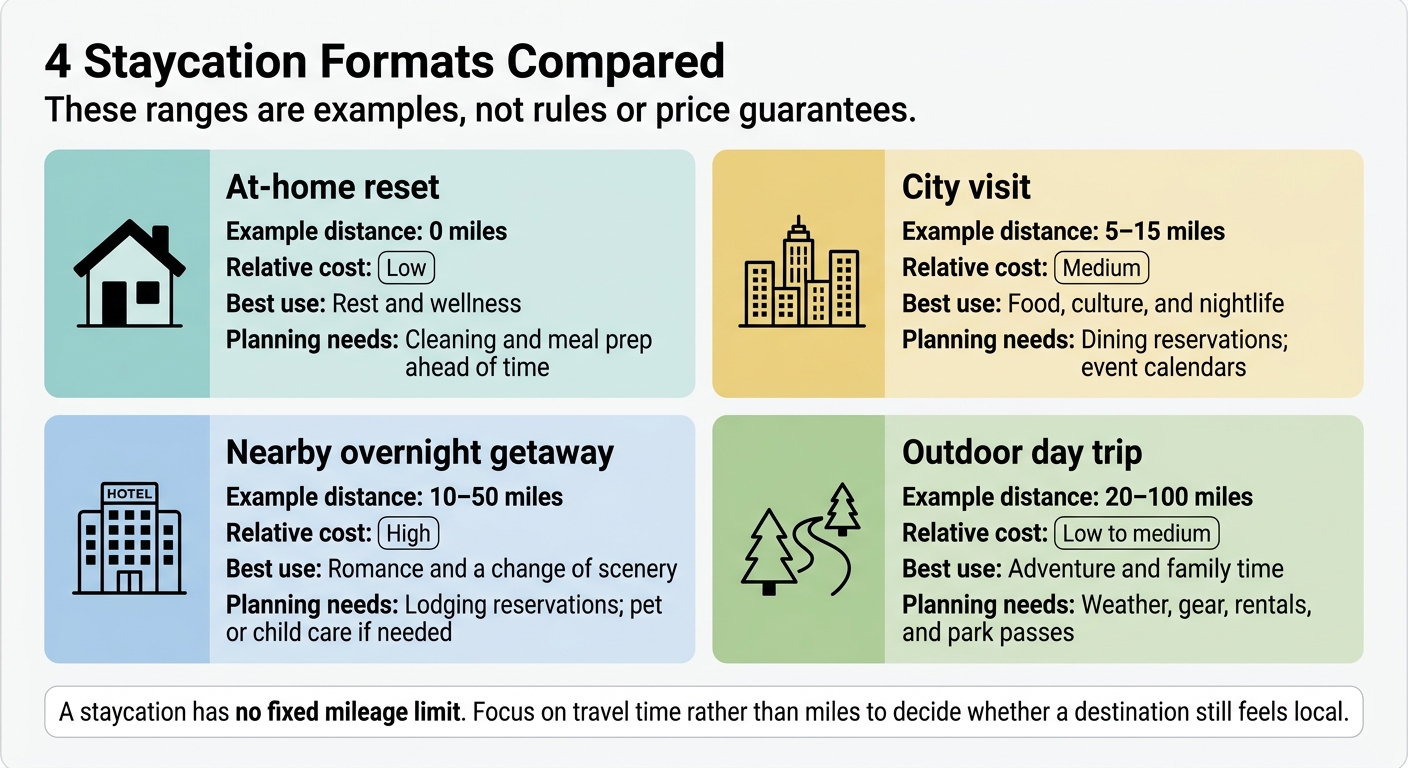 4 Staycation Formats Compared