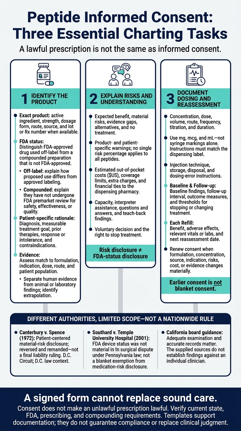 Peptide Informed Consent: Three Essential Charting Tasks