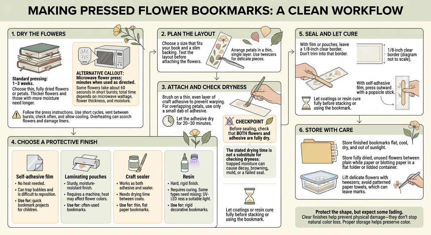 How to Make a Long-Lasting Pressed Flower Bookmark