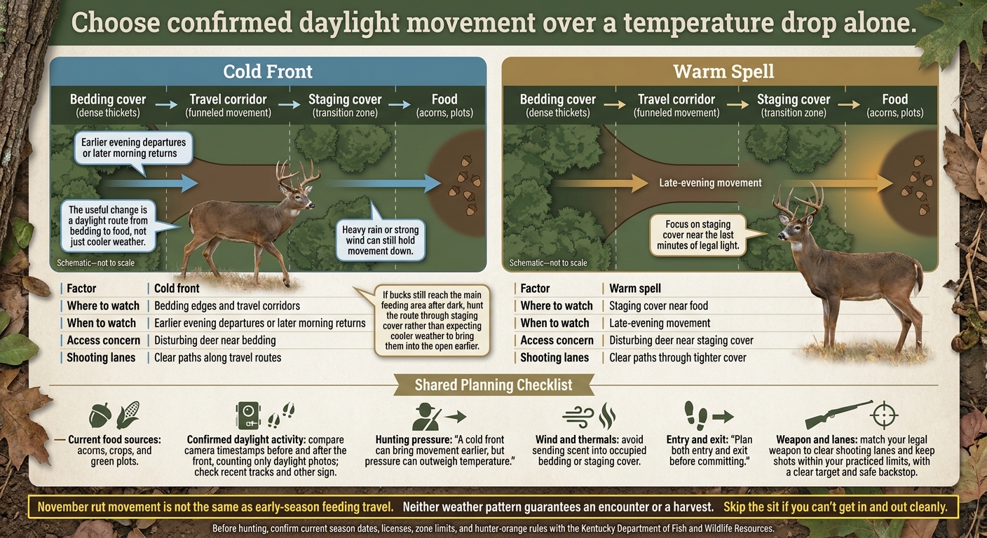 Kentucky Buck Patterns: Cold Front vs Warm Spell