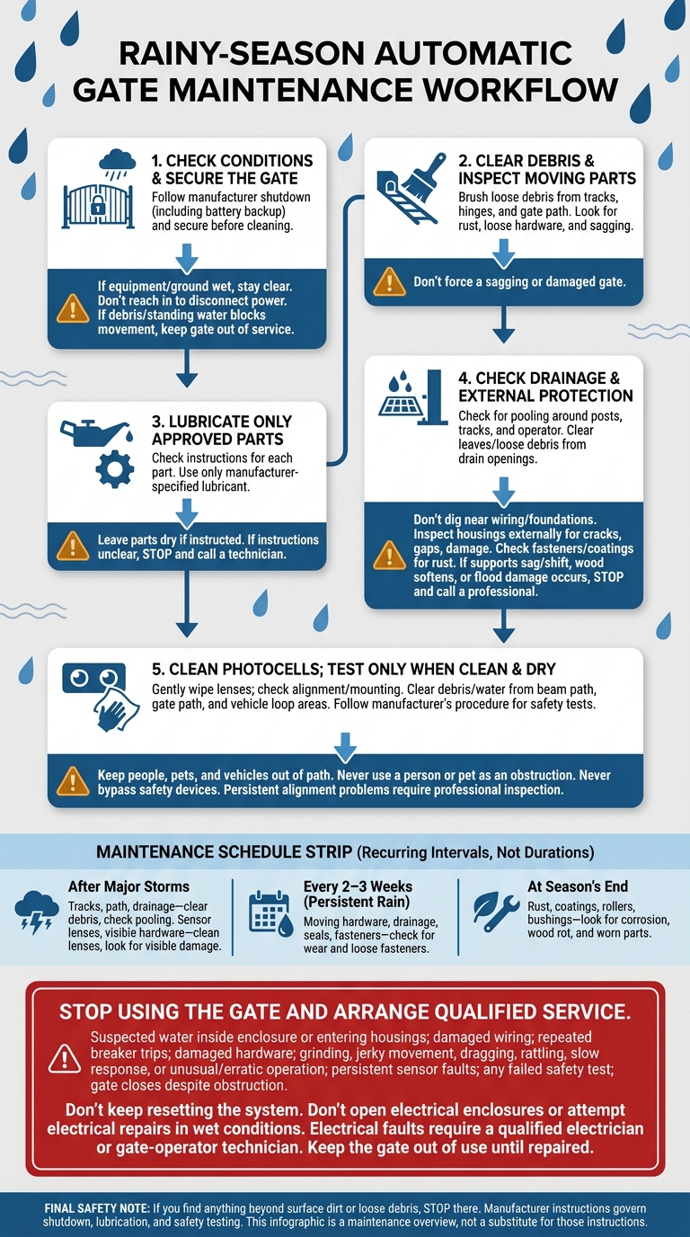 Rainy-Season Automatic Gate Maintenance