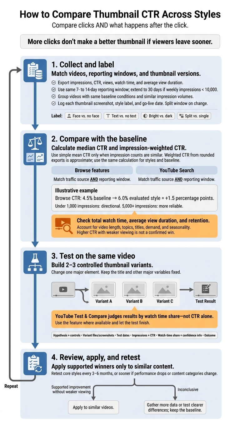 How to Compare Thumbnail CTR Across Styles