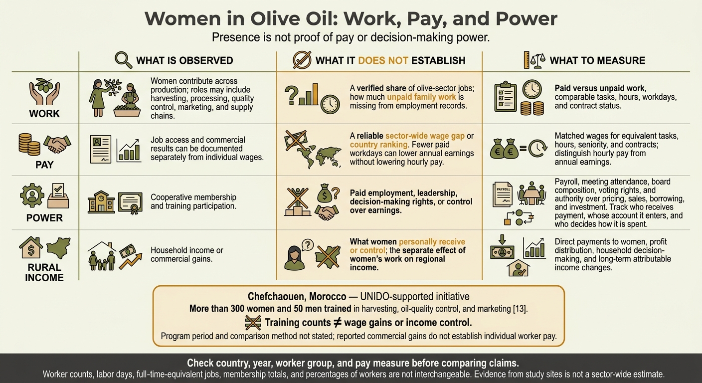 Women in Olive Oil: Work, Pay, and Power