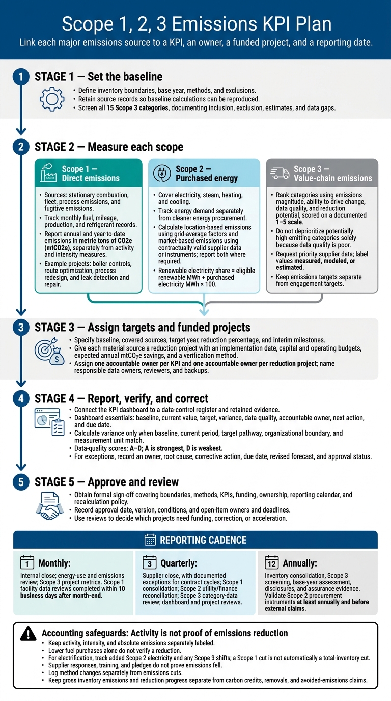 Scope 1, 2, 3 Emissions KPI Plan