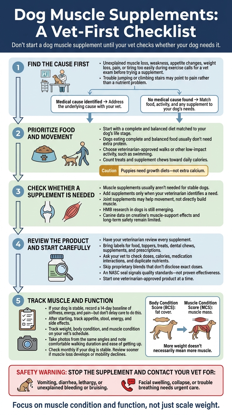 Dog Muscle Supplements: A Vet-First Checklist