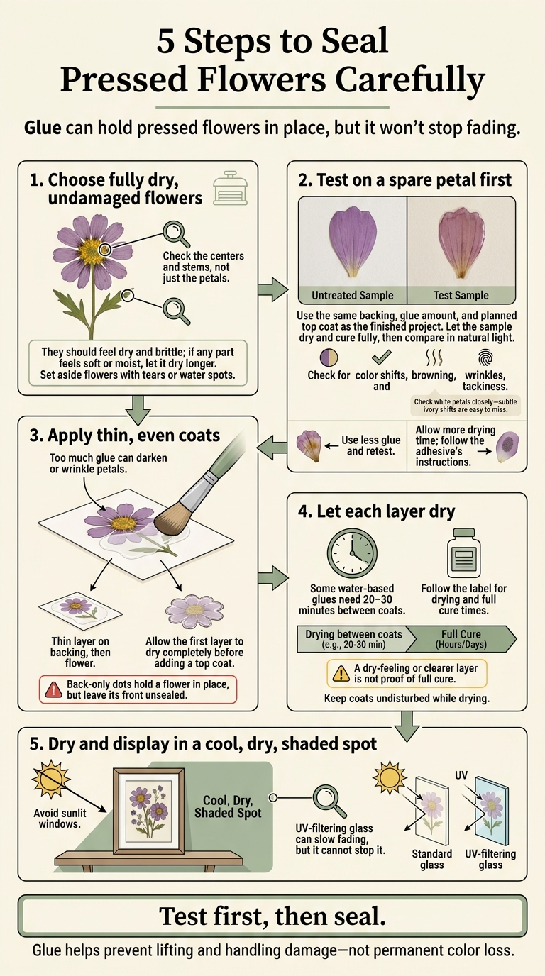 5 Steps to Seal Pressed Flowers Carefully
