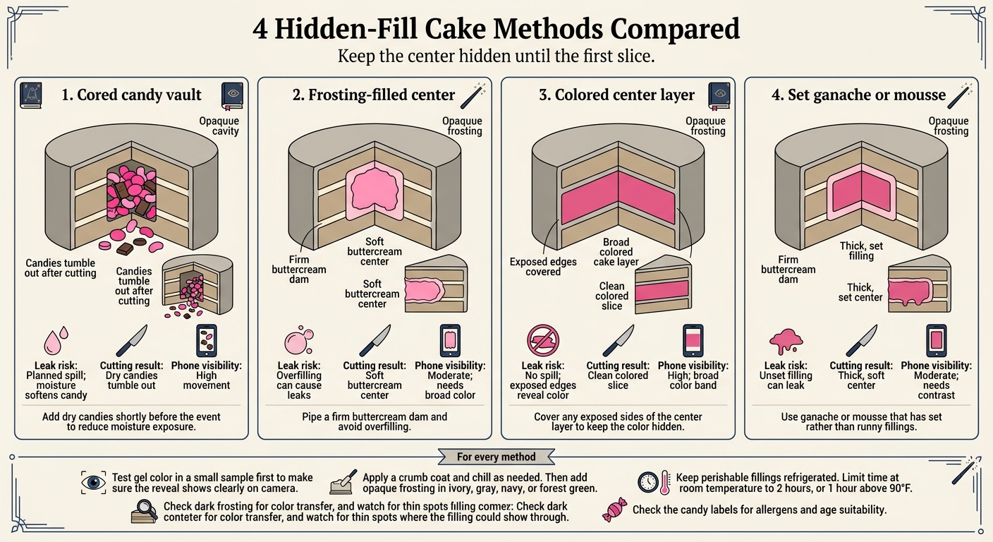 4 Hidden-Fill Cake Methods Compared