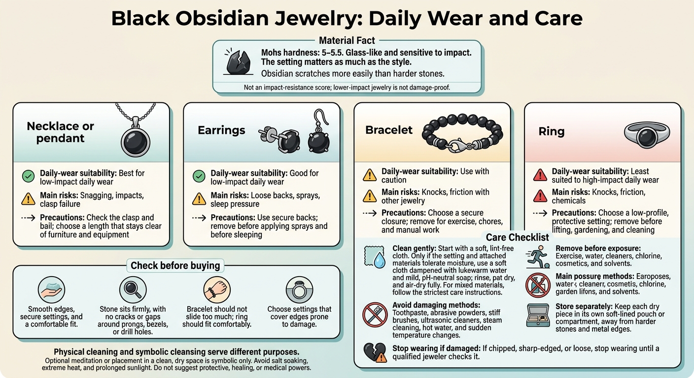 Black Obsidian Jewelry: Daily Wear and Care
