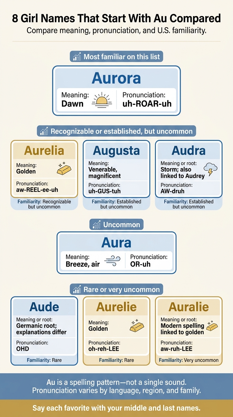 8 Girl Names That Start With Au Compared
