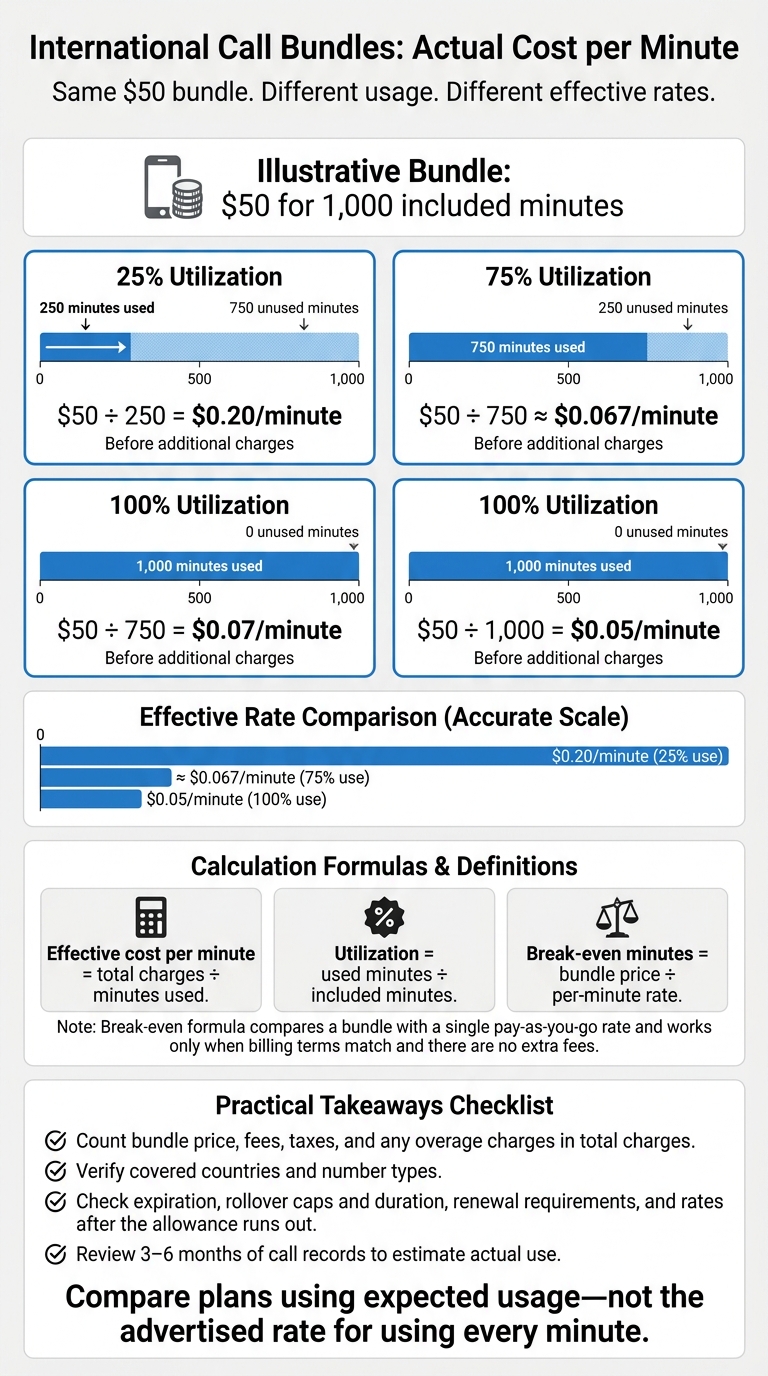 International Call Bundles: Actual Cost per Minute