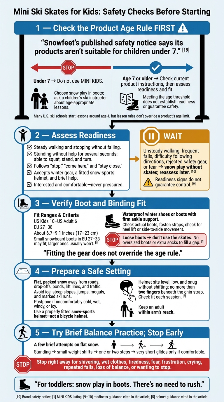 Mini Ski Skates for Kids: Safety Checks Before Starting