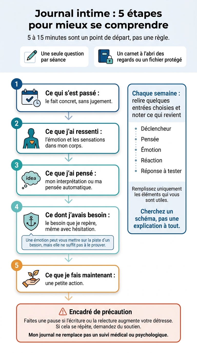 Journal intime : 5 étapes pour mieux se comprendre