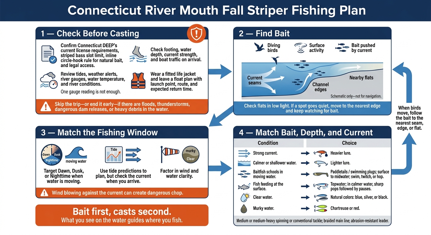 Connecticut River Mouth Fall Striper Fishing Plan