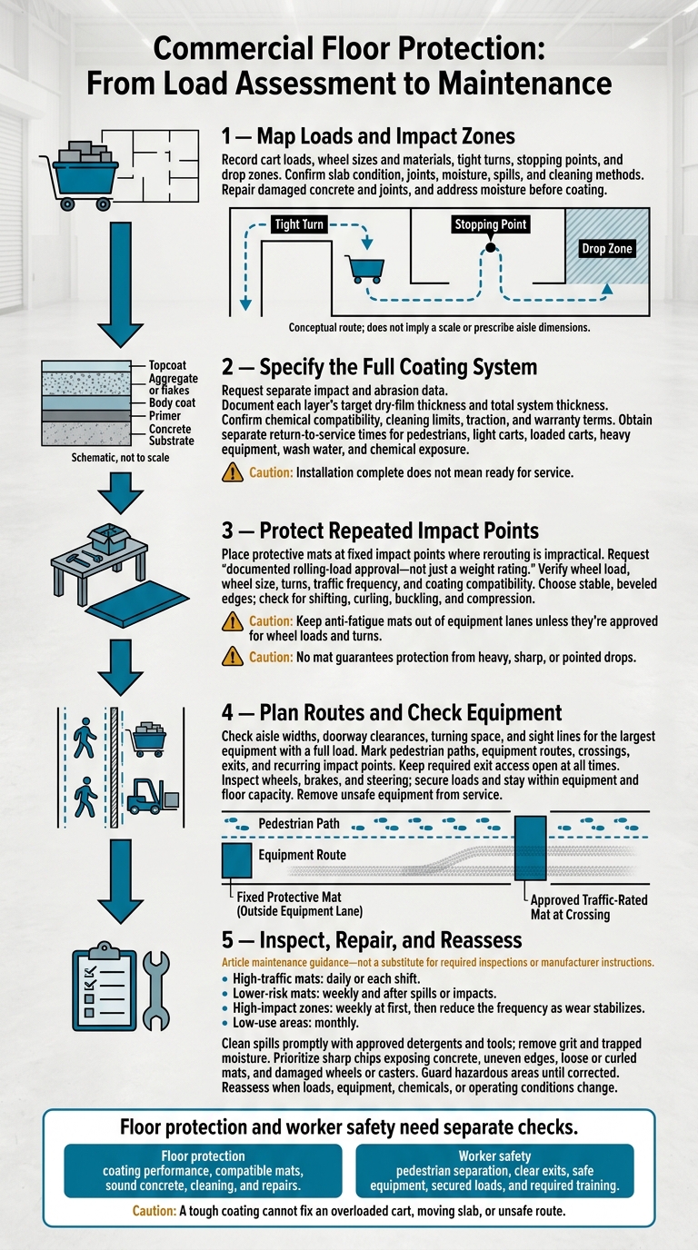 Commercial Floor Coatings: Cart And Equipment Impacts 1 Commercial Floor Protection: From Load Assessment To Maintenance