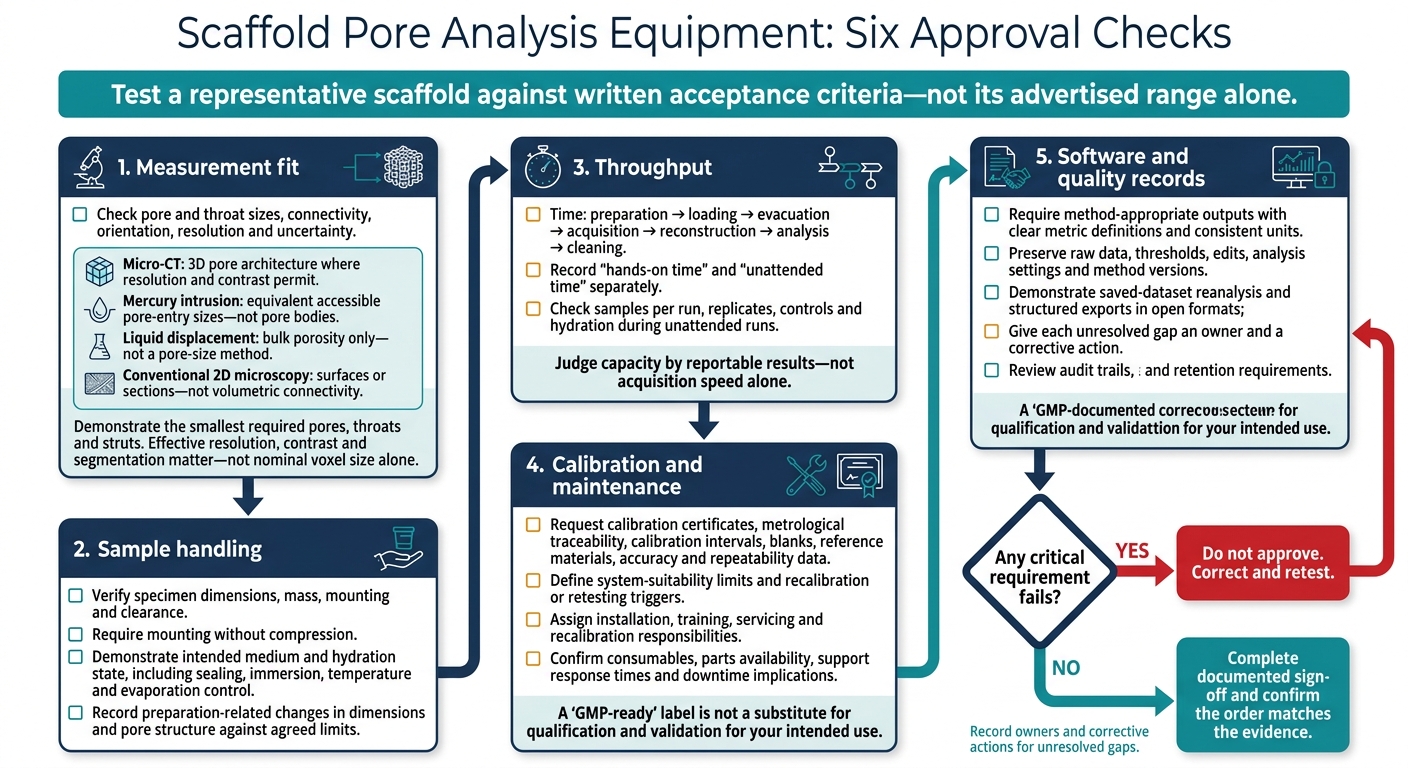 Scaffold Pore Analysis Equipment: Six Approval Checks