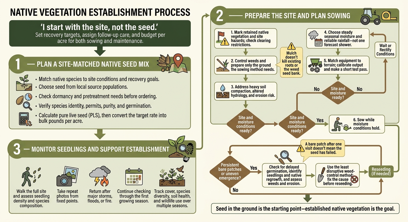 Native Vegetation Recovery: Direct Seeding Workflow