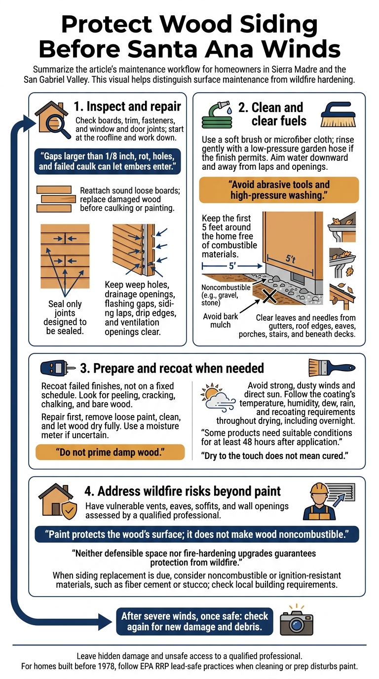 Protect Wood Siding Before Santa Ana Winds