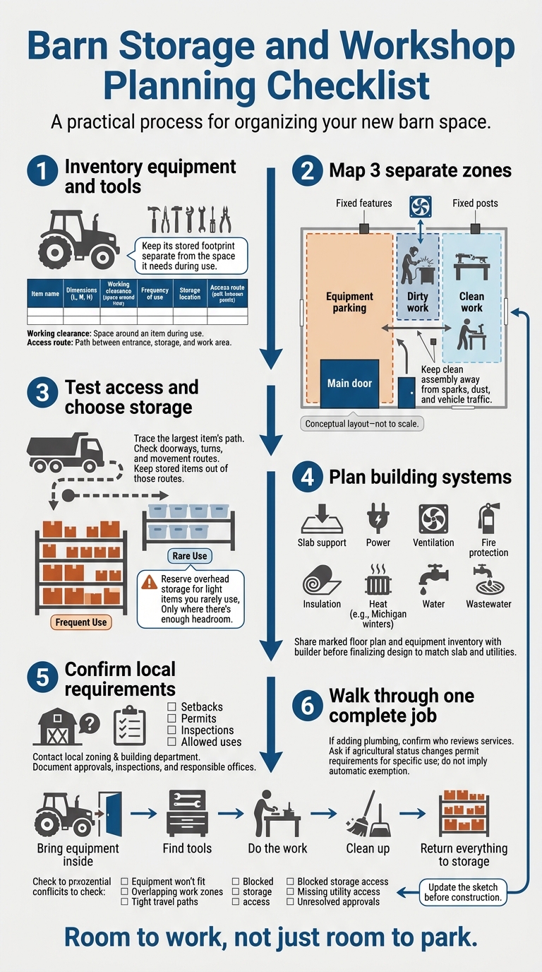 Barn Storage and Workshop Planning Checklist