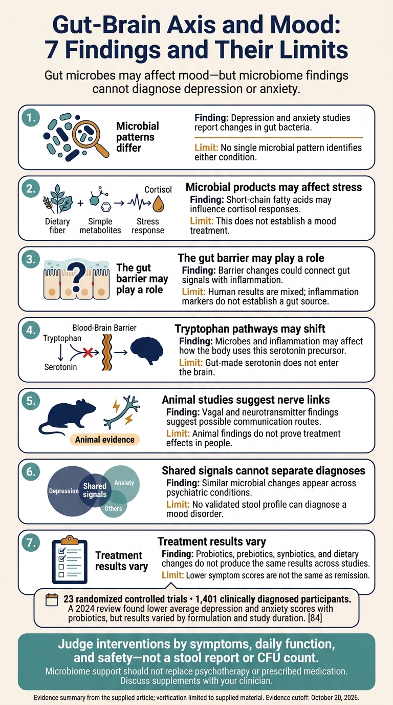 Gut-Brain Axis and Mood: 7 Findings and Their Limits