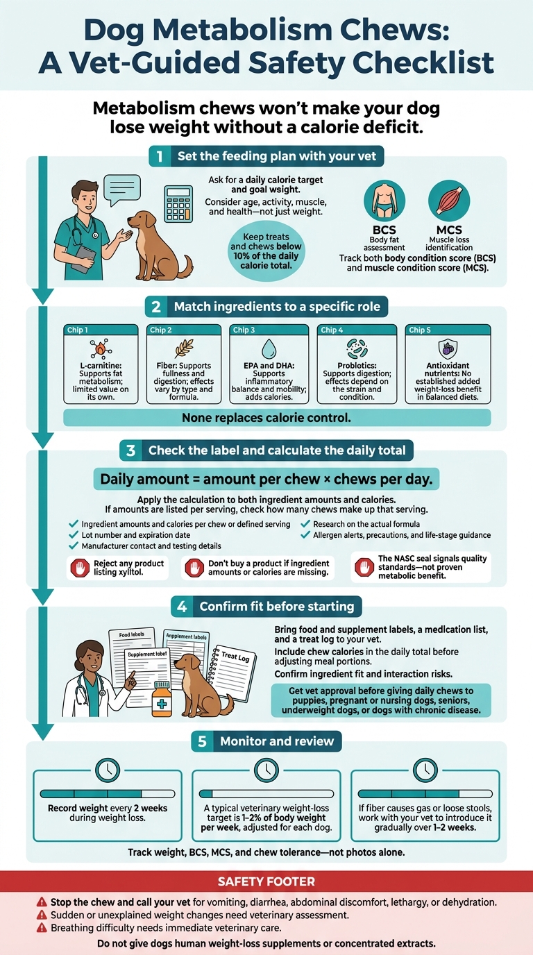Dog Metabolism Chews: A Vet-Guided Safety Checklist