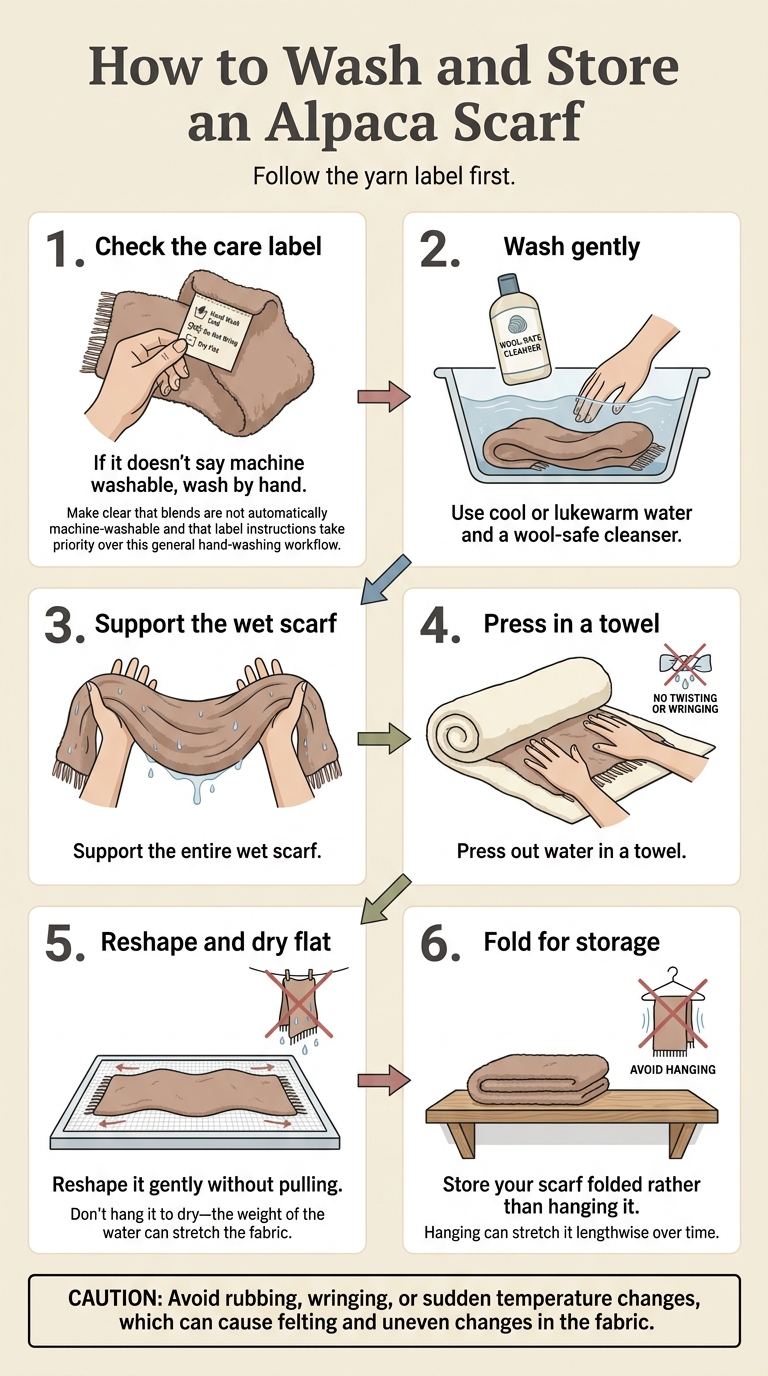 How to Wash and Store an Alpaca Scarf